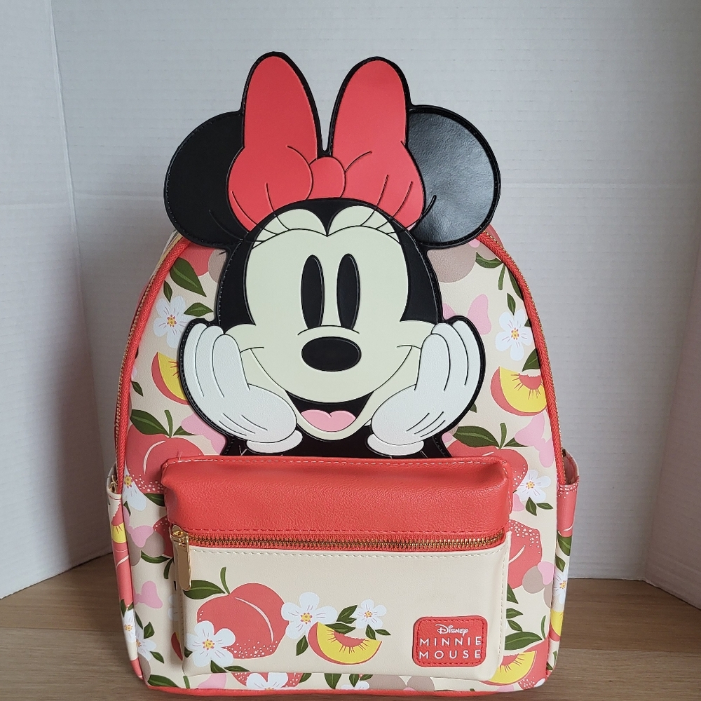 Disney Minnie Mouse Floral Backpack .